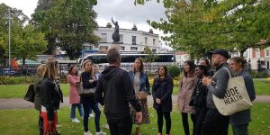 Group of people on a walking tour